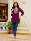 Glamour By Tips Tops Embroidery Georgette Western Ladies Top Wholesale Shop In Surat